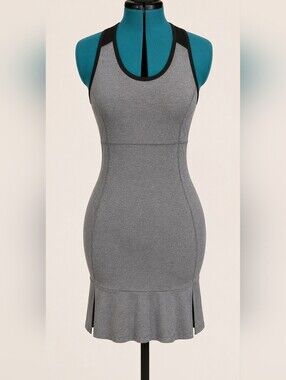 Head Grey and Black Athletic Tank Dress